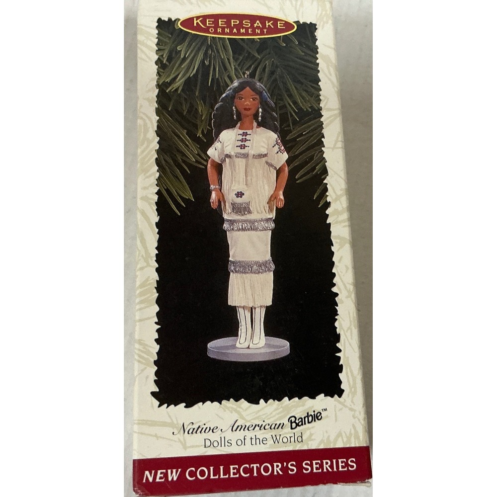 Hallmark Vintage Native American Barbie Ornament Dolls of World 1996 Collector